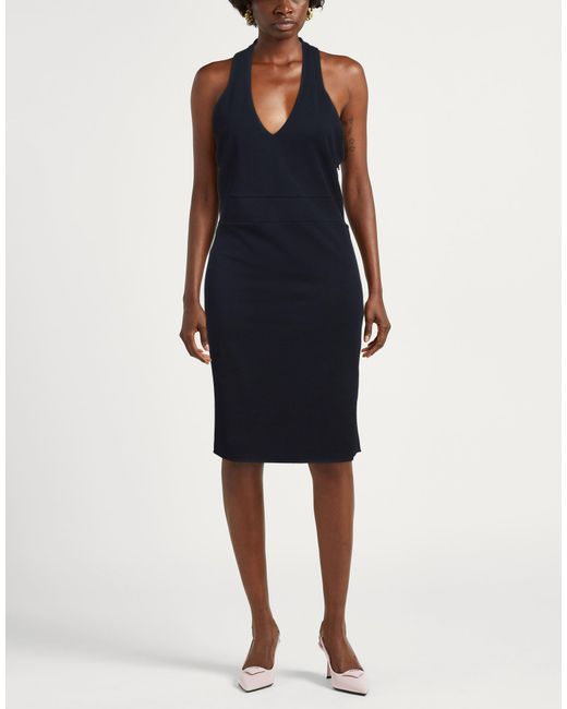 Siste's Blue Mini Dress Polyester, Elastane