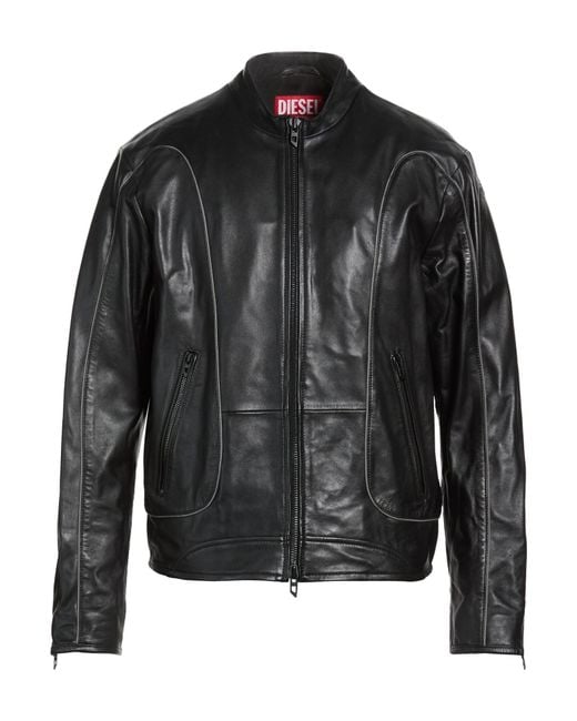 DIESEL Black Jacket Sheepskin for men