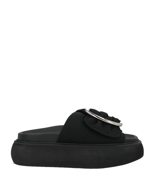 The Attico Black Sandals Textile Fibers