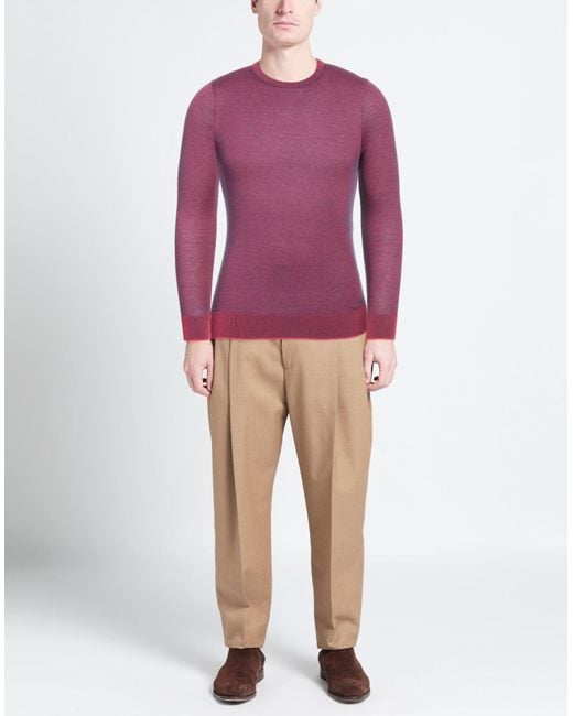 Vneck Purple Deep Sweater Cotton for men