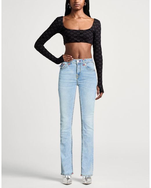 True Religion Blue Jeans Cotton, Polyester, Rayon, Elastane