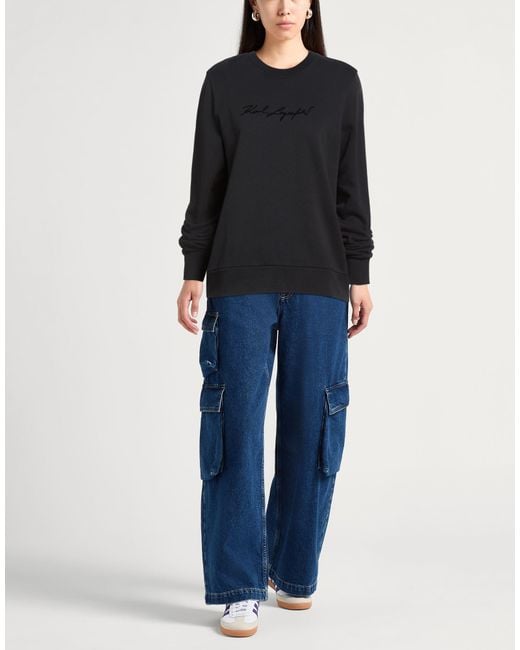 Karl Lagerfeld Black Sweatshirt Organic Cotton