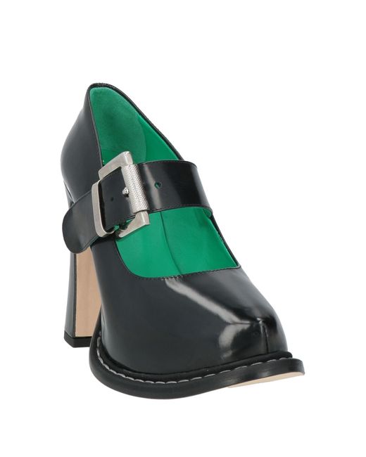 MSGM Green Pumps Leather