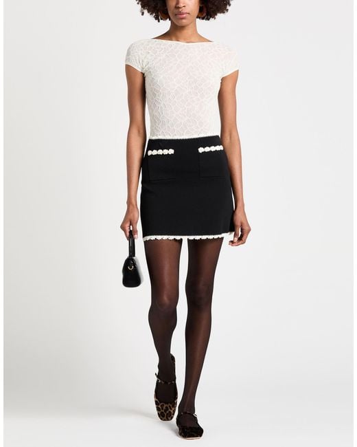 Pinko White Ivory Top Nylon, Elastane