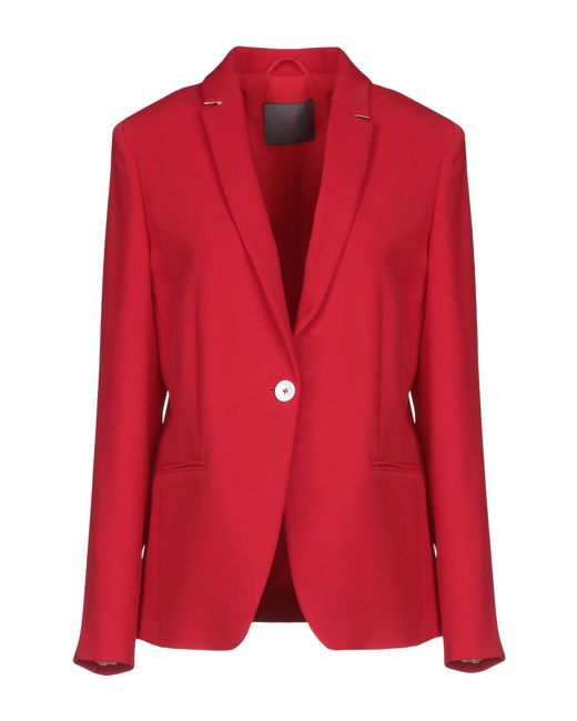 19.70 Nineteen Seventy Red Blazer Polyester