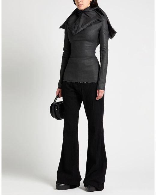 Rick Owens Black Top Cotton, Elastomultiester, Rubber