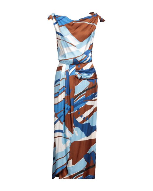 Manila Grace Blue Maxi Dress