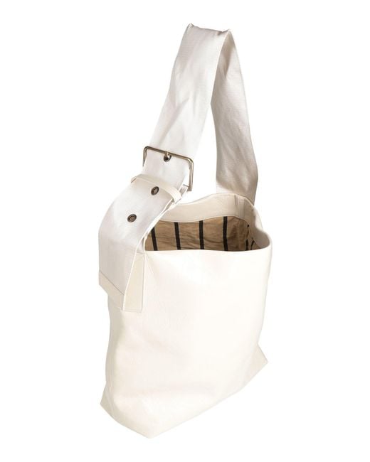 Uma Wang White Shoulder Bag Calfskin