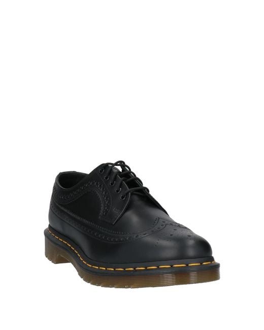 Dr. Martens Black 3989 Ys Smooth Lace-Up Shoes Leather for men
