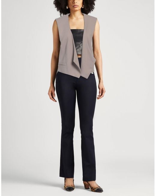 AMI Brown Tailored Vest Virgin Wool