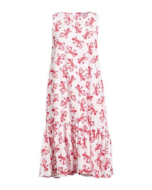 Robert Friedman Pink Midi Dress Cotton