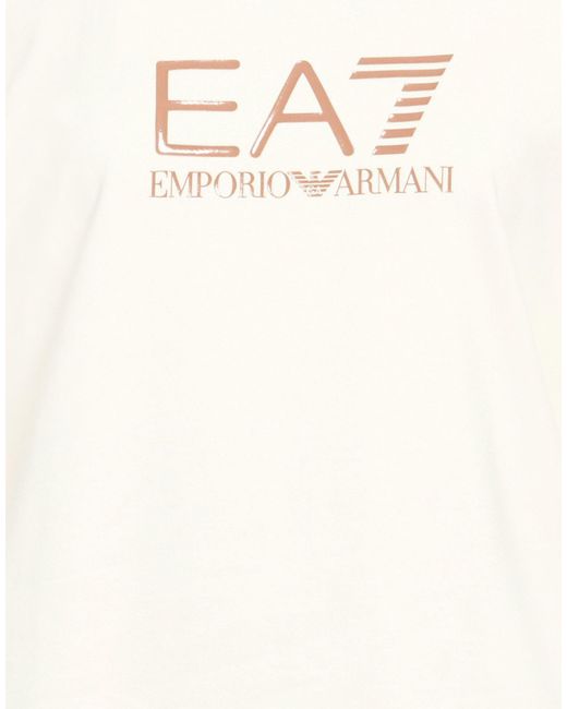 EA7 White Sweatshirt Cotton, Elastane