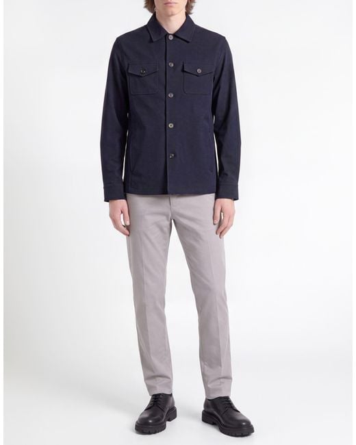 Paul & Shark Blue Jacket Nylon, Elastane for men