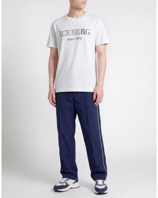 Iceberg White T-Shirt Cotton for men