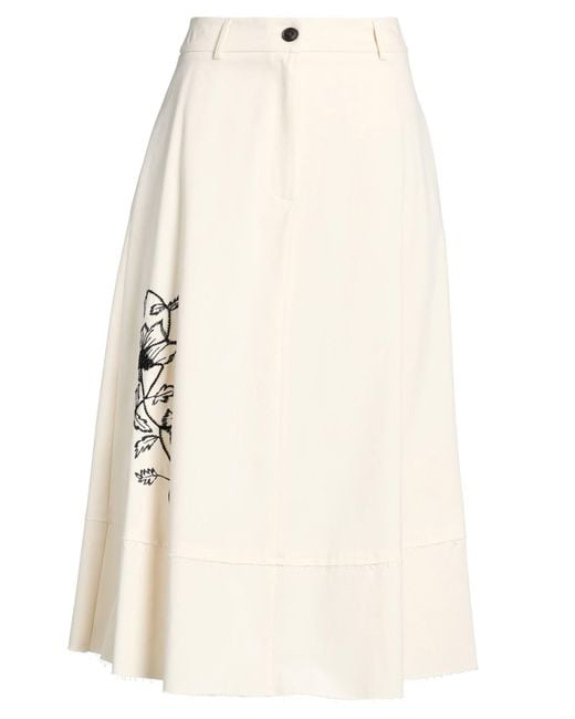 Shirtaporter Natural Midi Skirts