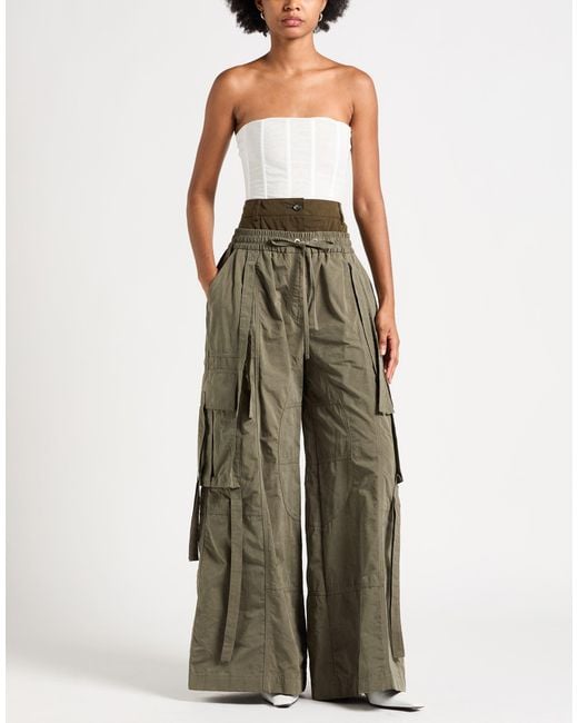 Dolce & Gabbana Green Military Pants Cotton, Polyester, Polyamide