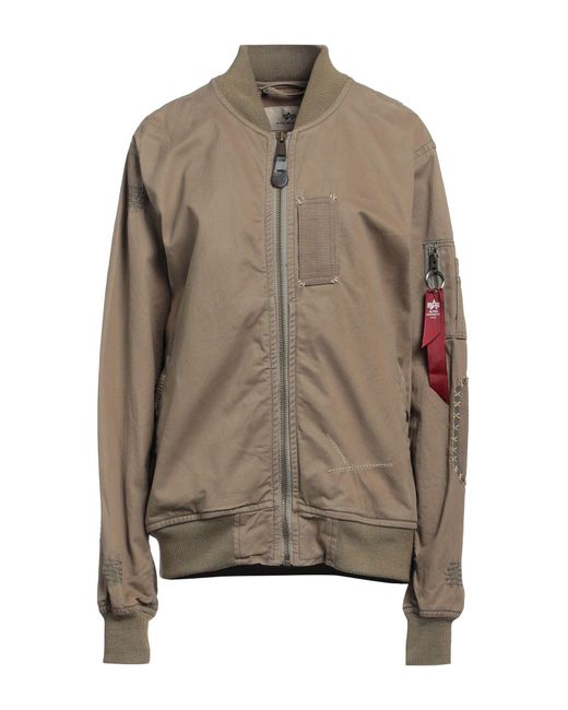 Alpha Industries Brown Military Jacket Cotton