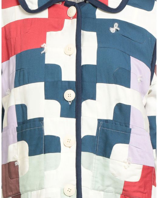 Sea Blue Ivory Puffer Cotton