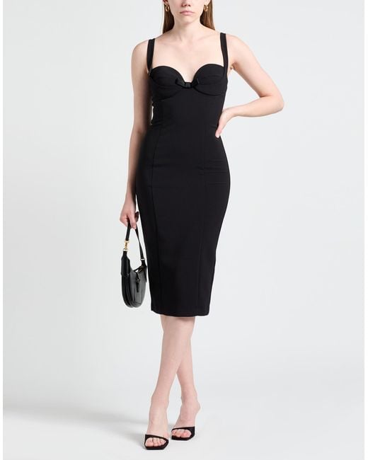 Elisabetta Franchi Black Midi Dress