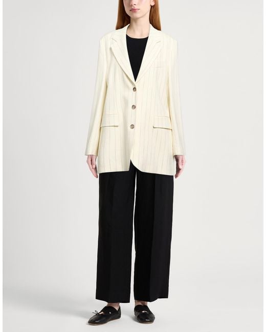Anine Bing Natural Blazer Viscose, Polyester, Elastane