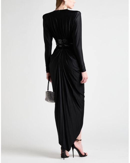 Alexandre Vauthier Black Maxi Dress Viscose, Elastane, Polyester
