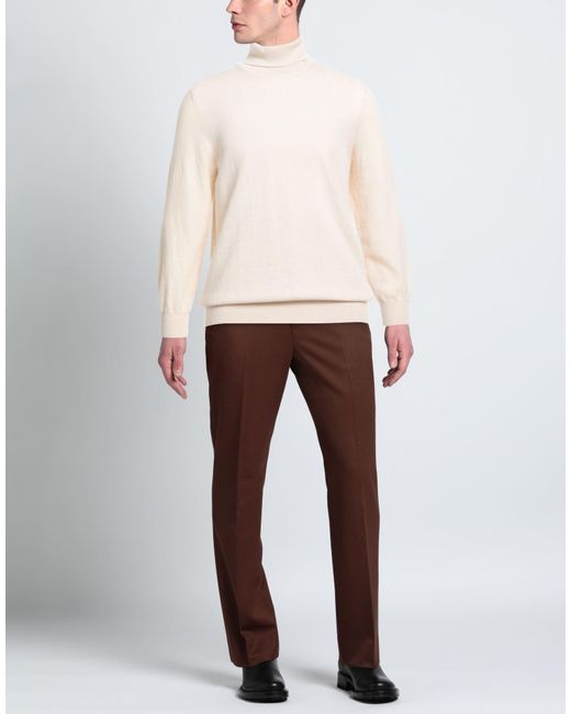Piacenza Cashmere White Turtleneck for men