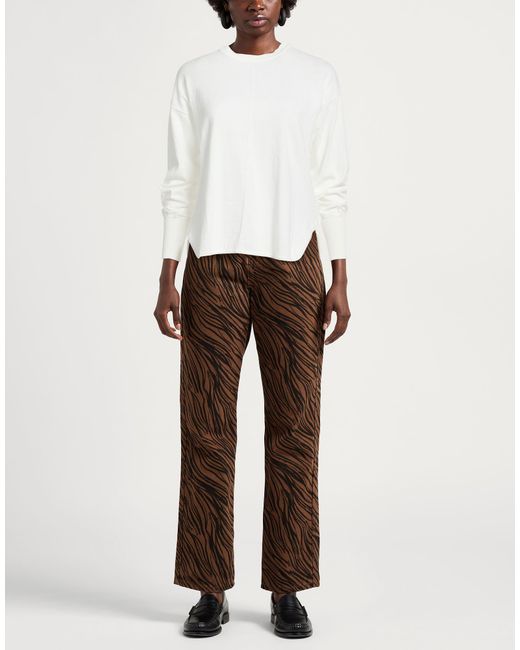 Alpha Studio White Sweater Cotton