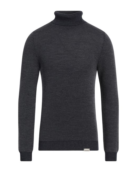 Brooksfield Blue Turtleneck Virgin Wool for men