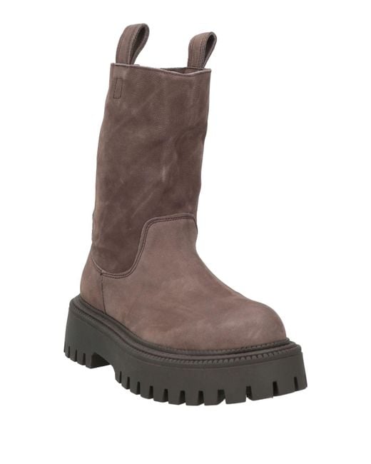 Inuovo Brown Chocolate Ankle Boots Leather