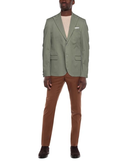 Daniele Alessandrini Green Military Blazer Cotton, Elastane for men