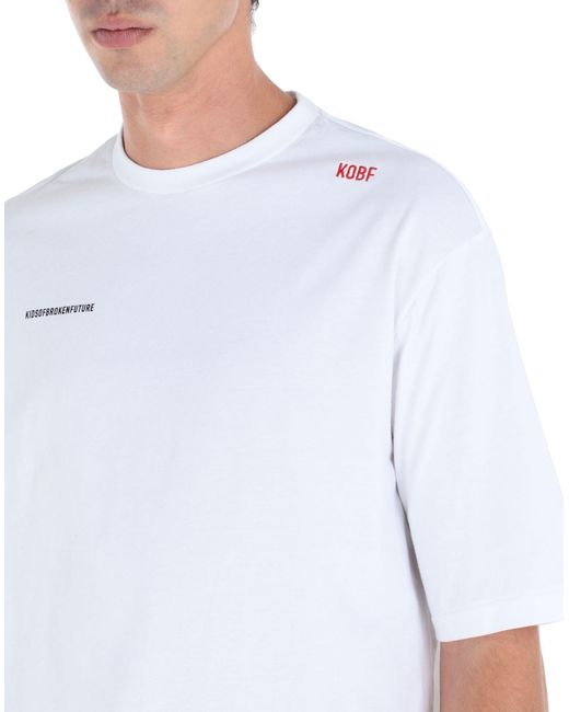 Kidsofbrokenfuture White T-shirt for men
