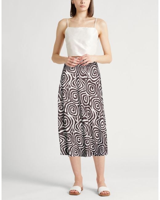 Herno White Midi Skirt Polyester, Cotton