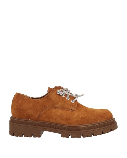 Divine Follie Brown Lace-up Shoes