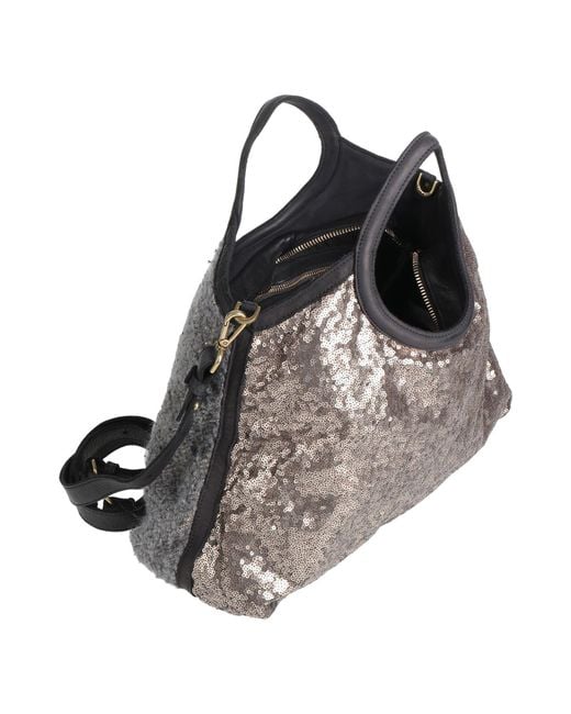 Caterina Lucchi Gray Handbag Cotton, Polyester, Acrylic, Wool