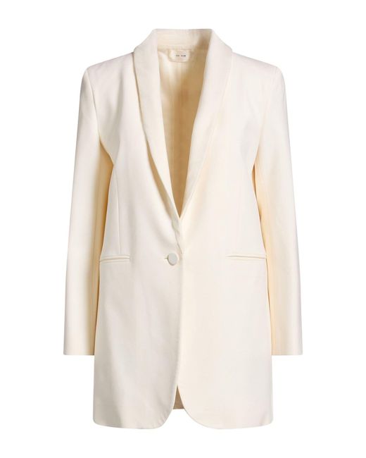 The Row White Blazer Wool, Elastane