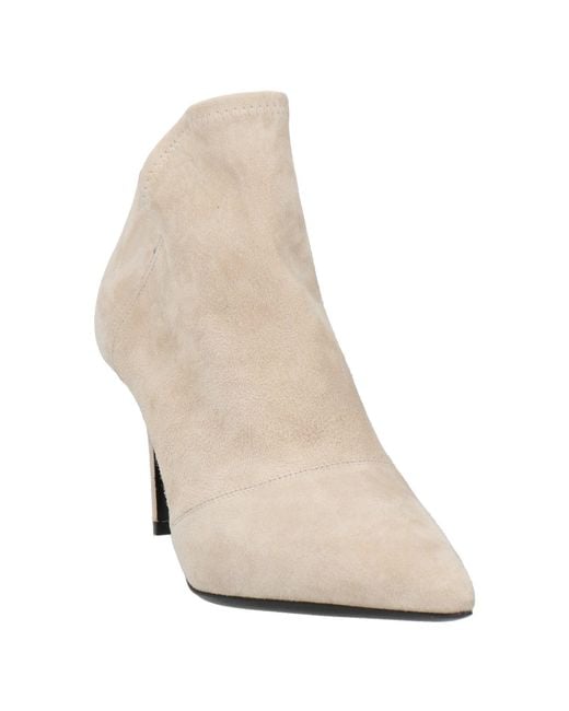 Grey Mer White Ankle Boots