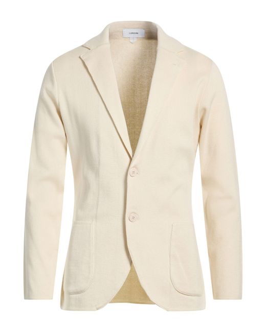 Lardini Natural Ivory Blazer Cotton for men