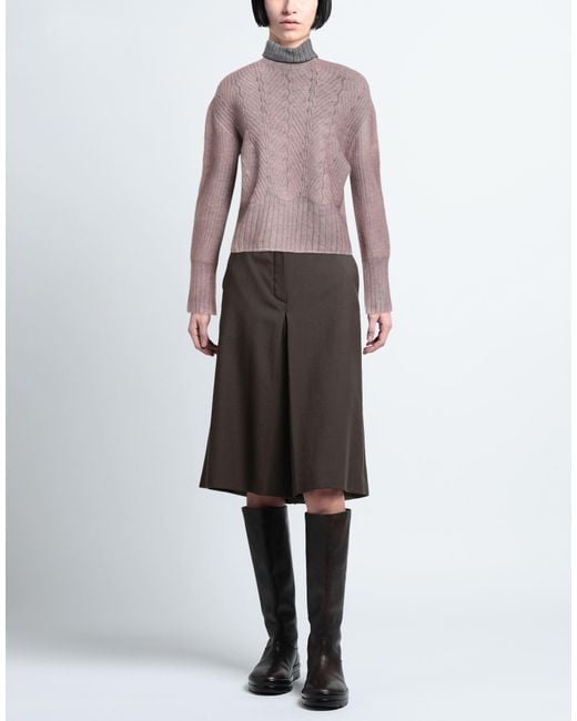 Aragona Pink Turtleneck Wool, Cashmere