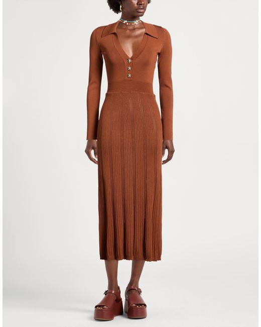 Twinset Brown Midi Dresses