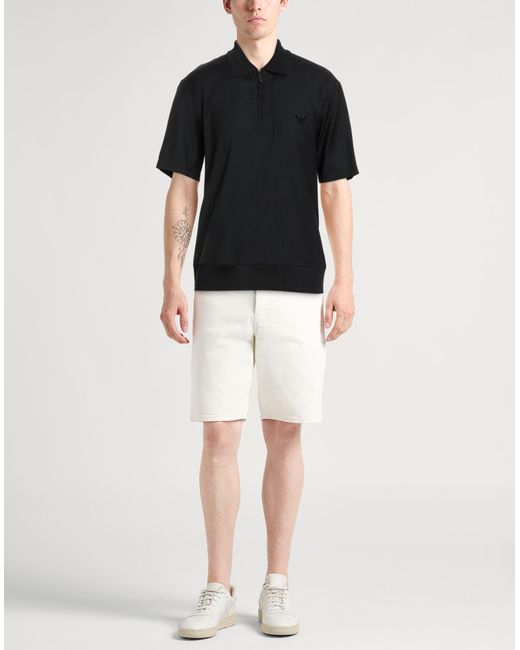 Emporio Armani Black Polo Shirt for men