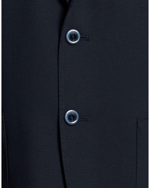 Barbati Blue Blazer Polyester, Viscose, Elastane for men