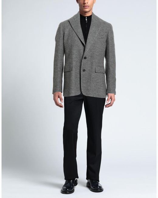 Maestrami Gray Blazer Virgin Wool, Cotton, Cashmere, Elastane for men
