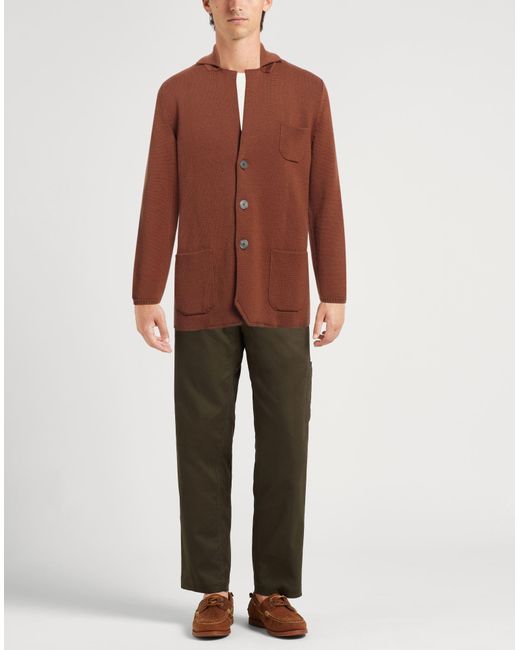 Alpha Studio Brown Cardigan for men