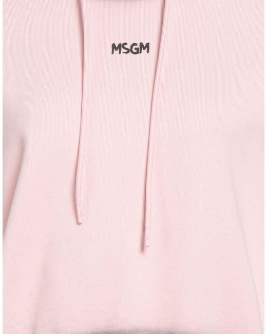 MSGM Pink Light Sweatshirt Cotton