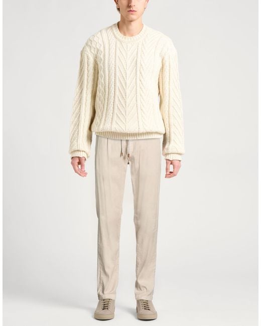 Eleventy Natural Sand Pants Linen, Cotton, Elastane for men
