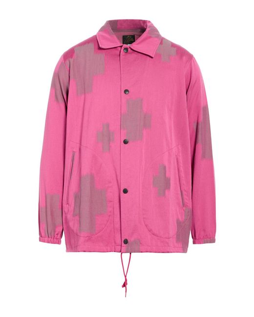 Needles Pink Jacket Cotton, Linen for men