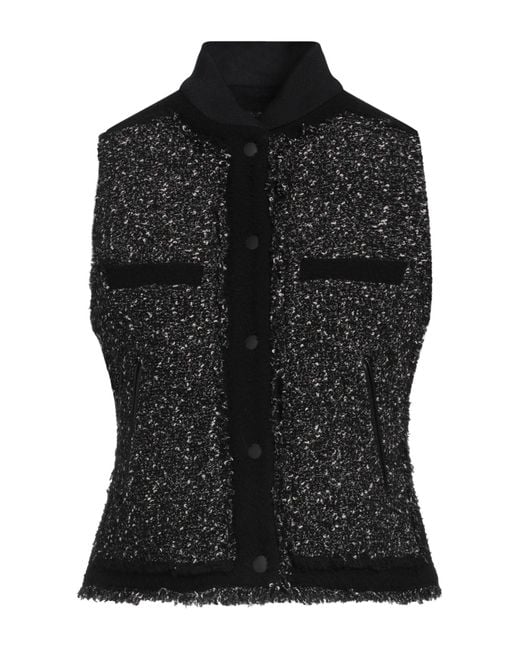 Rag & Bone Black Vest Wool, Polyester, Acrylic, Nylon, Virgin Wool