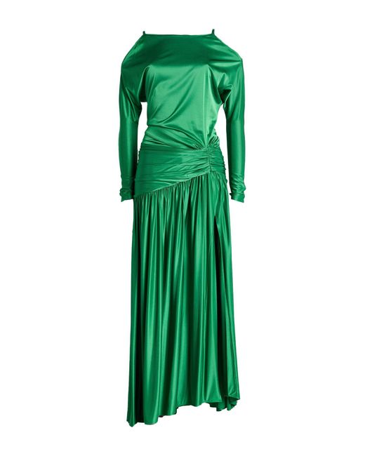 Rabanne Green Maxi Dress Viscose, Elastane