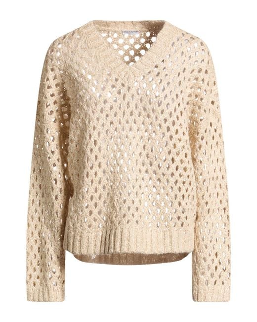 Brunello Cucinelli Natural Sweater Silk, Linen, Polyamide, Polyester