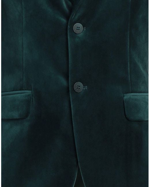 TELA-N° Green Dark Blazer Polyester for men